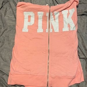 pink zip up sweatshirt size extra small